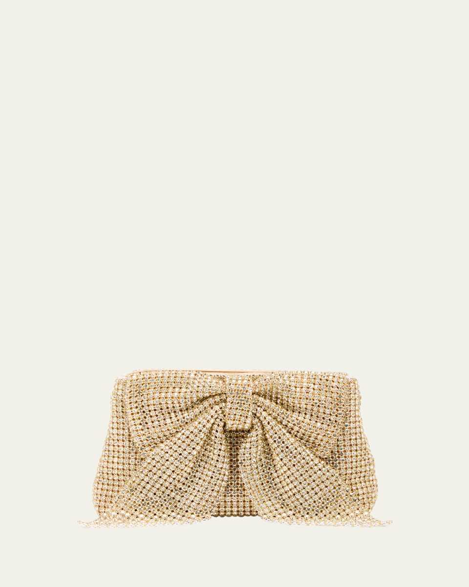 Jolene Bow Rhinestone Clutch Bag